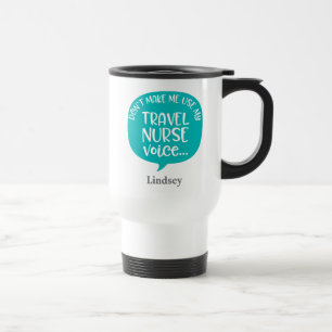 Caneca de viagem Enfermeira Viagem personalizada