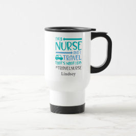 Caneca de viagem Enfermeira Viagem personalizada