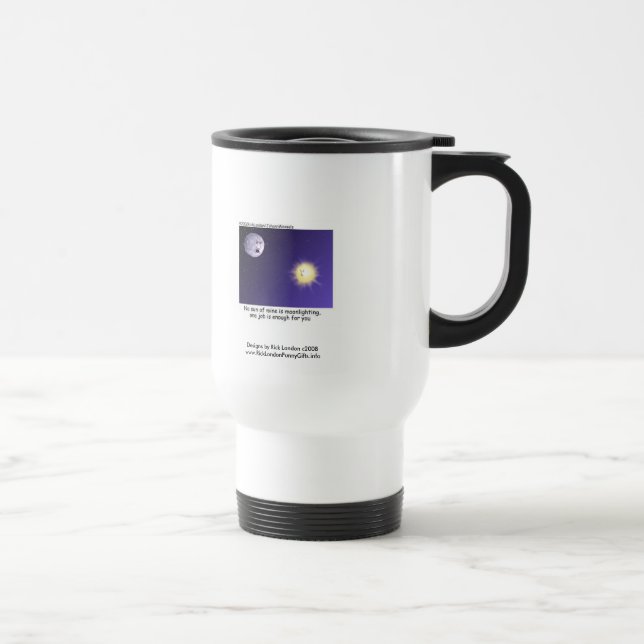 Caneca de Viagem Engraçada de Astronomia Trabalho  (Direita)