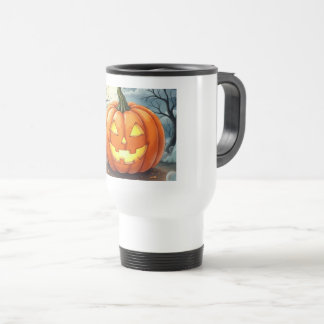 Caneca de Viagem Espetacular Abóbora de Halloween