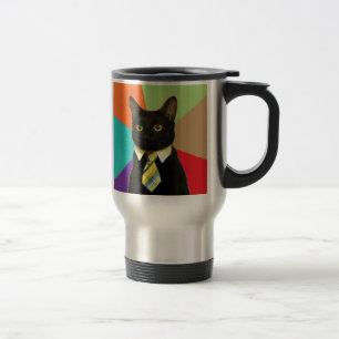 Caneca de viagem feita sob encomenda do gato do