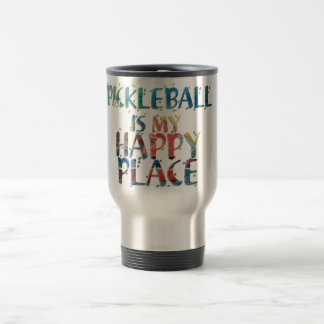 Caneca de viagem feliz do lugar de Pickleball