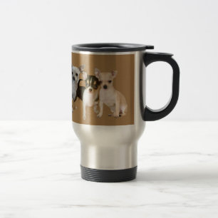 Caneca de viagem feliz do trio da chihuahua
