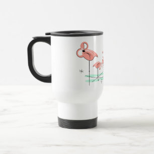 caneca de viagem Flamingos Trio