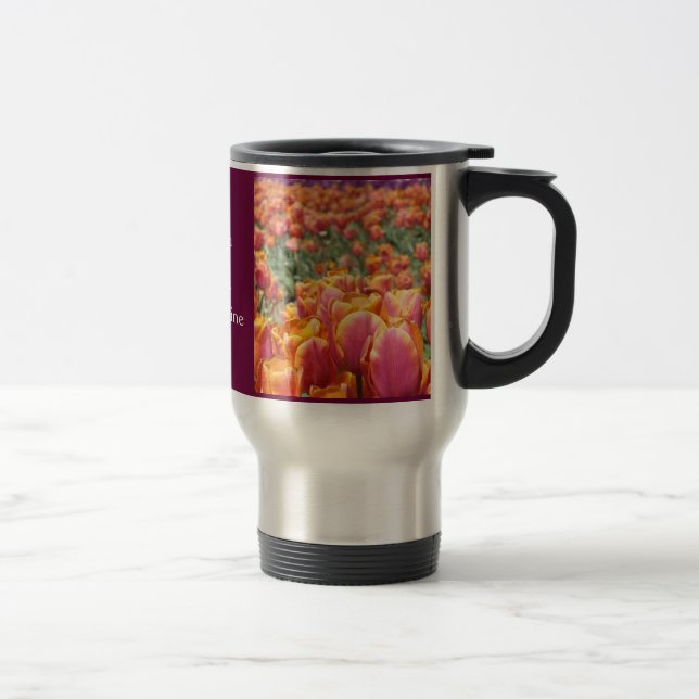 Caneca de Viagem Flores de Tulipa Você é Meu Sol (Direita)
