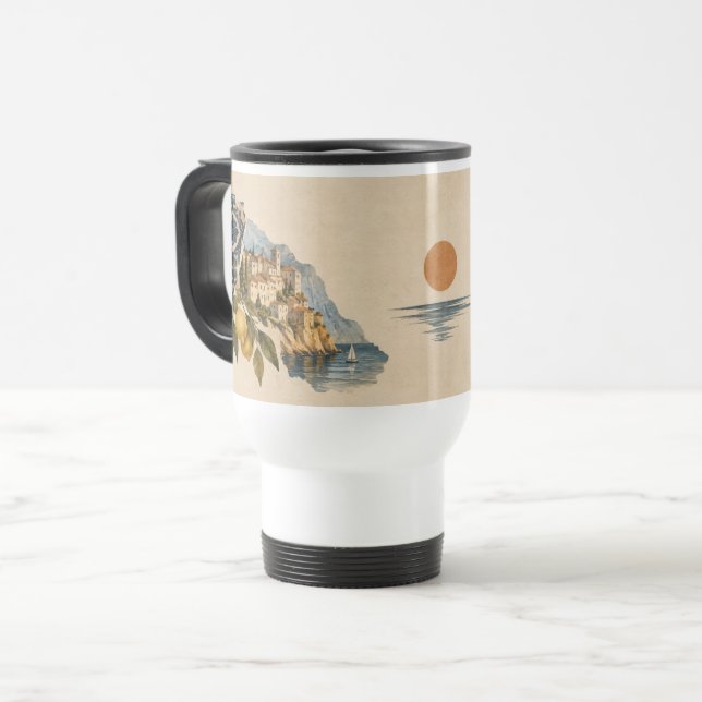 Caneca de Viagem Fuga Mediterrânea (Frente Esquerda)