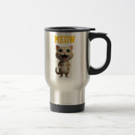 Caneca de Viagem Gatinho Fofo Meow