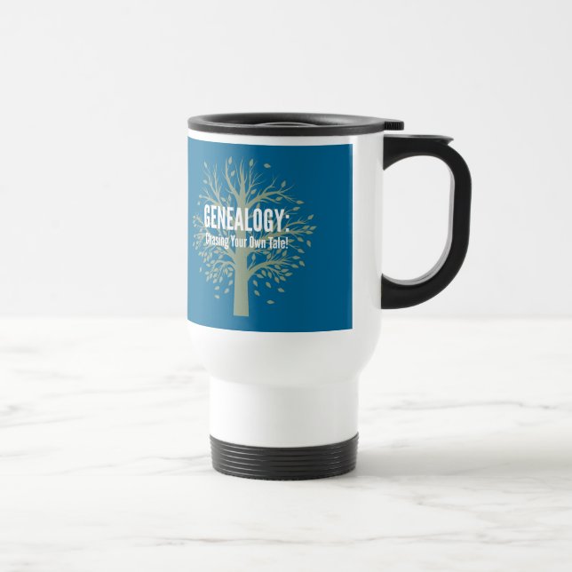 Caneca de viagem genealógica (azul) (Direita)