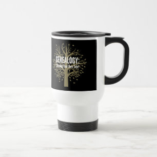 Caneca de viagem genealógica (Preto)
