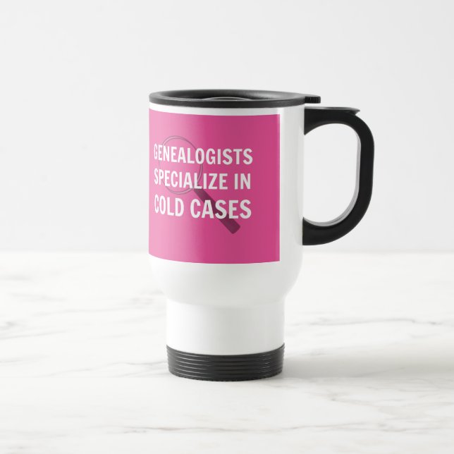 Caneca de viagem genealógica (rosa) (Direita)