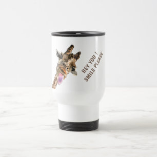 Caneca de Viagem Girafa Divertida com Texto Atraen