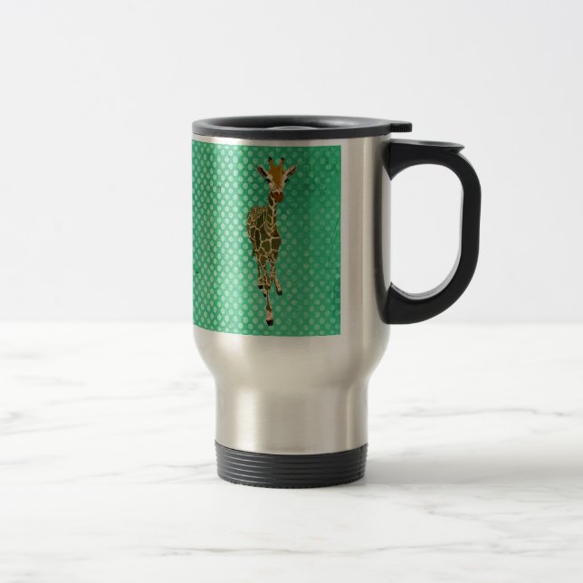 Caneca de viagem graciosa de Pokadot do girafa (Direita)