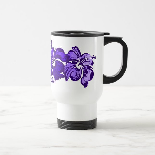 Caneca de Viagem Hibisco Aquarela (Direita)