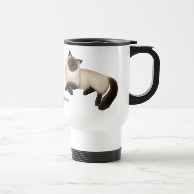 Caneca de viagem Himalaia do gato Siamese de (Direita)