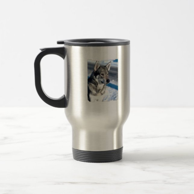 Caneca de Viagem Husky na Neve (Esquerda)