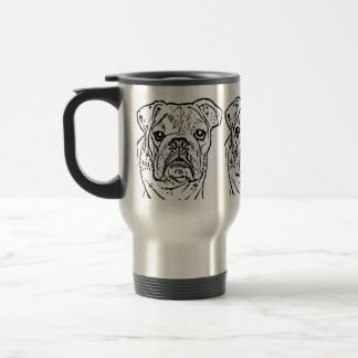 Caneca de viagem inglesa do buldogue