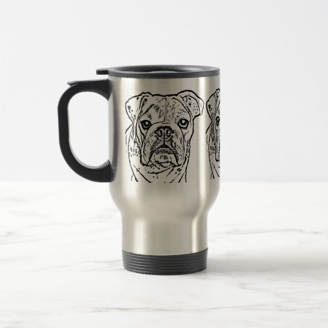 Caneca de viagem inglesa do buldogue (Esquerda)