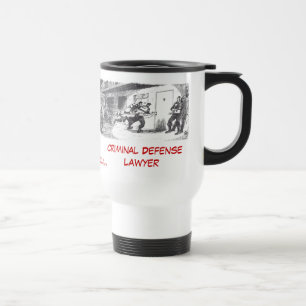Caneca de viagem inoperante do advogado de defesa