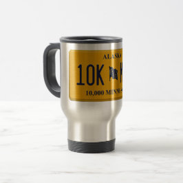 Caneca de viagem inox de Placa de Licença do Alasc