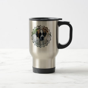 Caneca de viagem inoxidável da foto de St Bernard