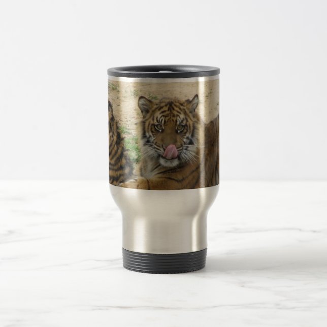 Caneca de viagem inoxidável de Cubs de tigre (Centro)