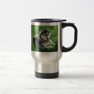 Caneca de viagem inoxidável do cão do rouco