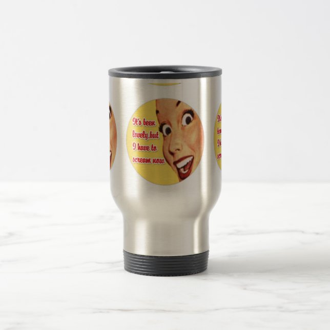 Caneca de viagem inoxidável do GRITAR retro (Centro)
