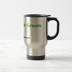 Caneca de viagem inoxidável verde extravagante