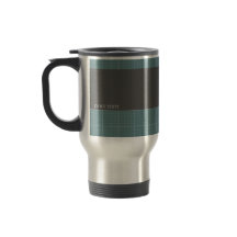 Caneca de Viagem Isolada com Grade de Blueprint Mo