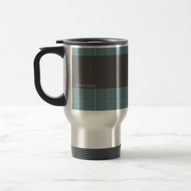 Caneca de Viagem Isolada com Grade de Blueprint Mo (Esquerda)