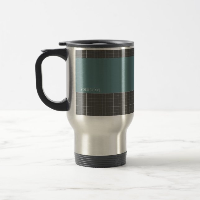 Caneca de Viagem Isolada com Grade Moderno TM02 (Esquerda)