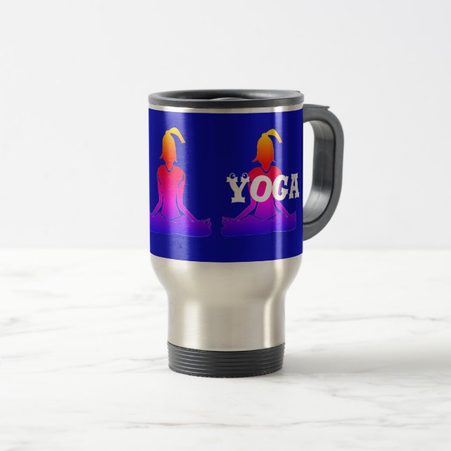 Caneca de viagem 'Java Yoga' para quem se desloca  (Frente Esquerda)