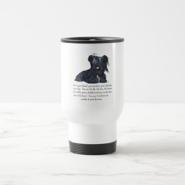 Caneca de Viagem Keepsake Macho Skye Terrier (Centro)