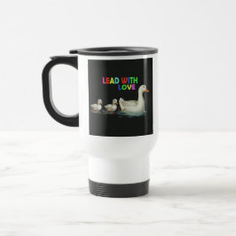 caneca de viagem "Liderar com Amor"