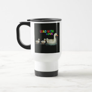 caneca de viagem "Liderar com Amor"