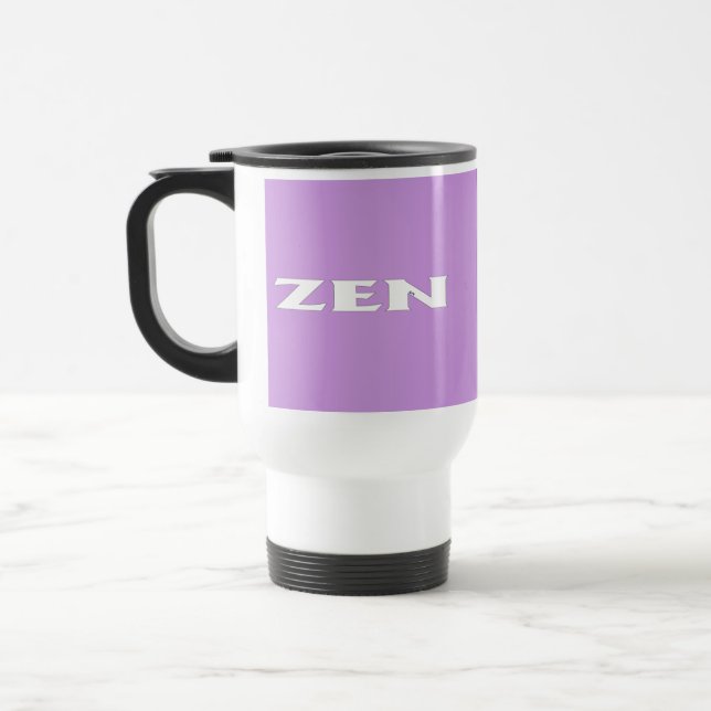 Caneca de viagem Lilar branca Zen (Esquerda)