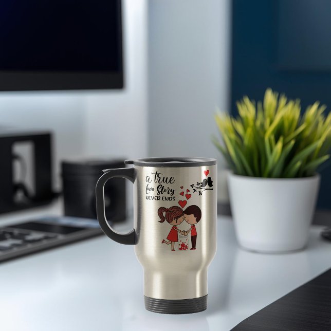Caneca de Viagem Love Story (Criador carregado)
