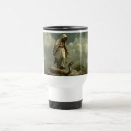 Caneca de Viagem Mãe Maria Pisando na Serpente