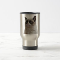 Caneca de viagem mal-humorada do gato