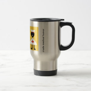 Caneca de viagem médica bruta do humor