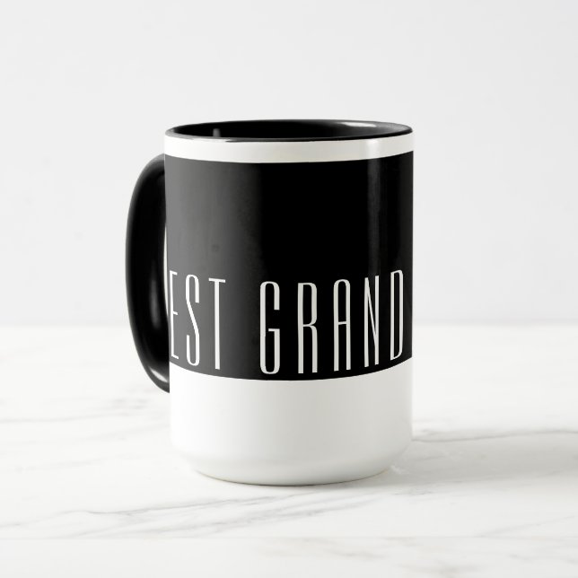 Caneca de Viagem Melhor AVÔ de Todos Preto e Branc (Frente Esquerda)