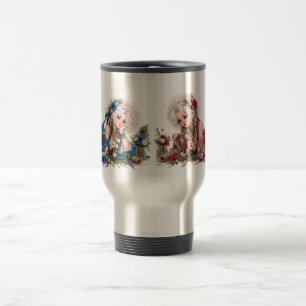 Caneca de Viagem Menina com Coroa de Flores Boêmia