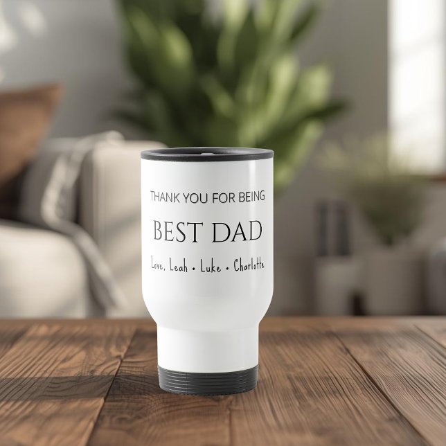 Caneca de Viagem Moderna Personalizada Melhor Pai (Criador carregado)