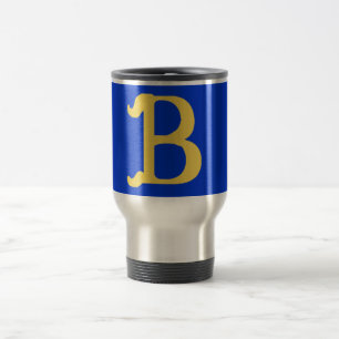 Caneca de viagem Monogrammed com a letra B