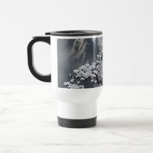 Caneca de Viagem Montanha de Cerejeira em Monocrom