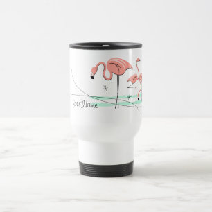 caneca de viagem 'Name' do Flamingos Trio 3