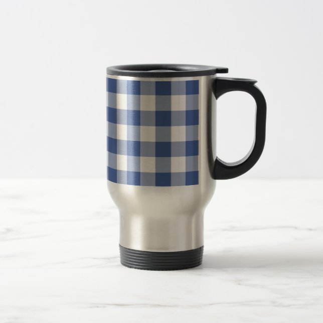 Caneca de viagem não-derramar, Gingham de Verifica (Direita)