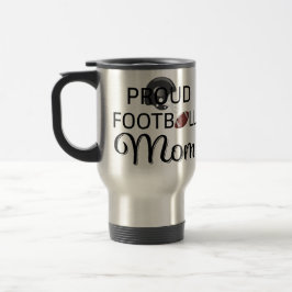 Caneca de viagem orgulhosa da mamã do futebol