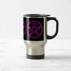 Caneca de viagem pagã de Wiccan do Pentagram