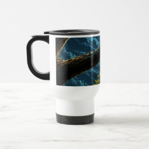 Caneca de Viagem Paisagem Floresta Cósmica Azul Es
